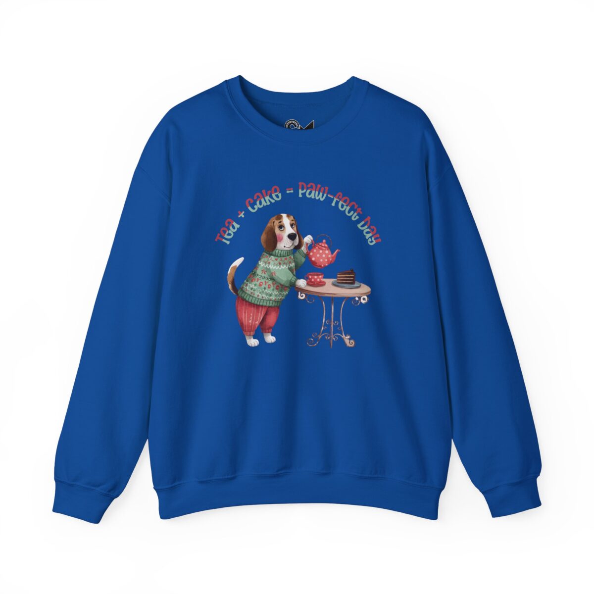 Tea + Cake = Paw-fect Day Unisex Heavy Blend™ Crewneck Sweatshirt - Image 25
