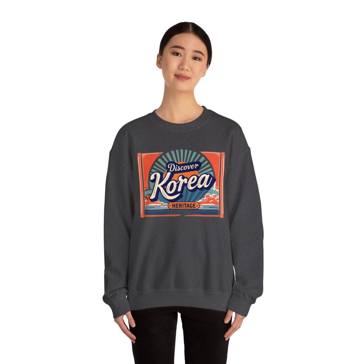 Discover Korea heritage Unisex Heavy Blend™ Crewneck Sweatshirt - Image 32