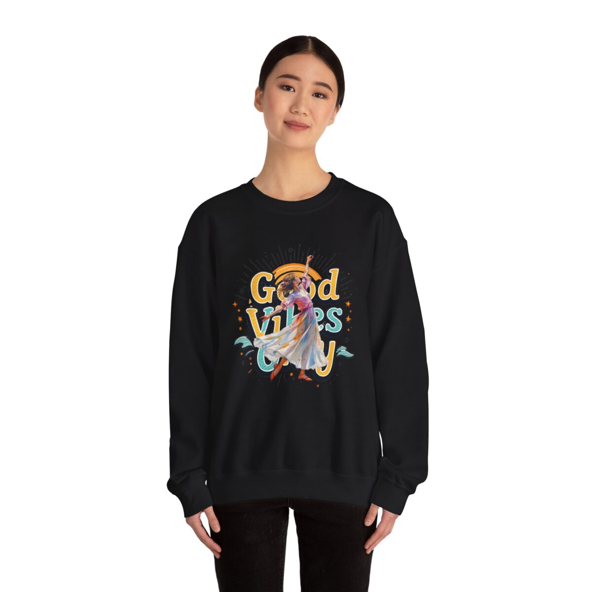 Good vibes only Unisex Heavy Blend™ Crewneck Sweatshirt - Image 8