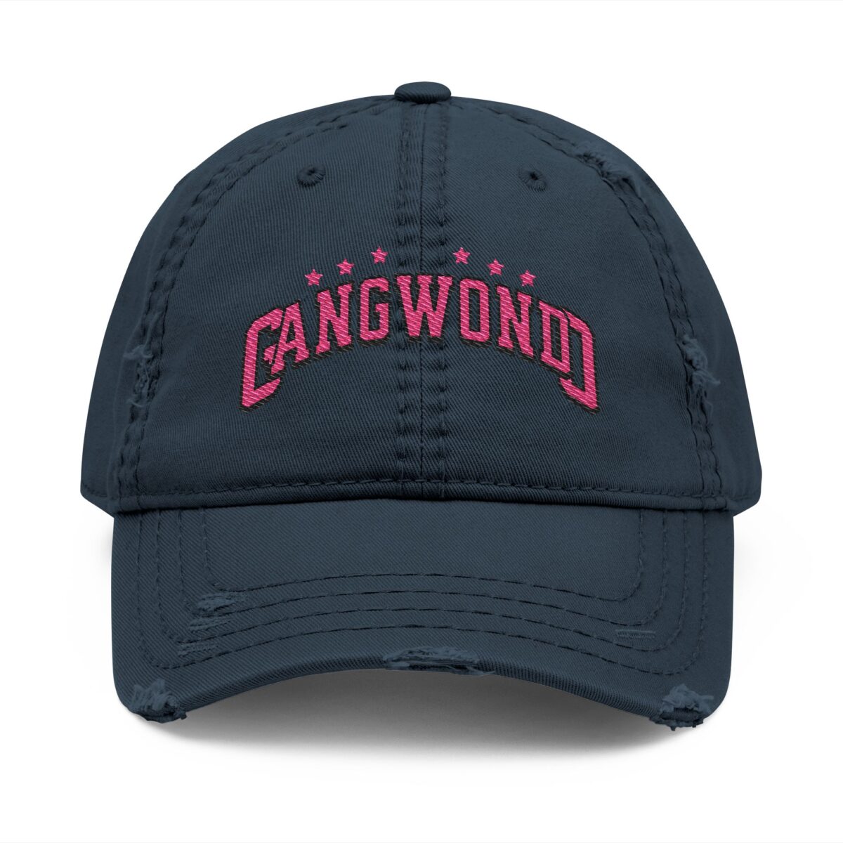 Korea Gangwondo Distressed Dad Hat with Embroidery - Image 9