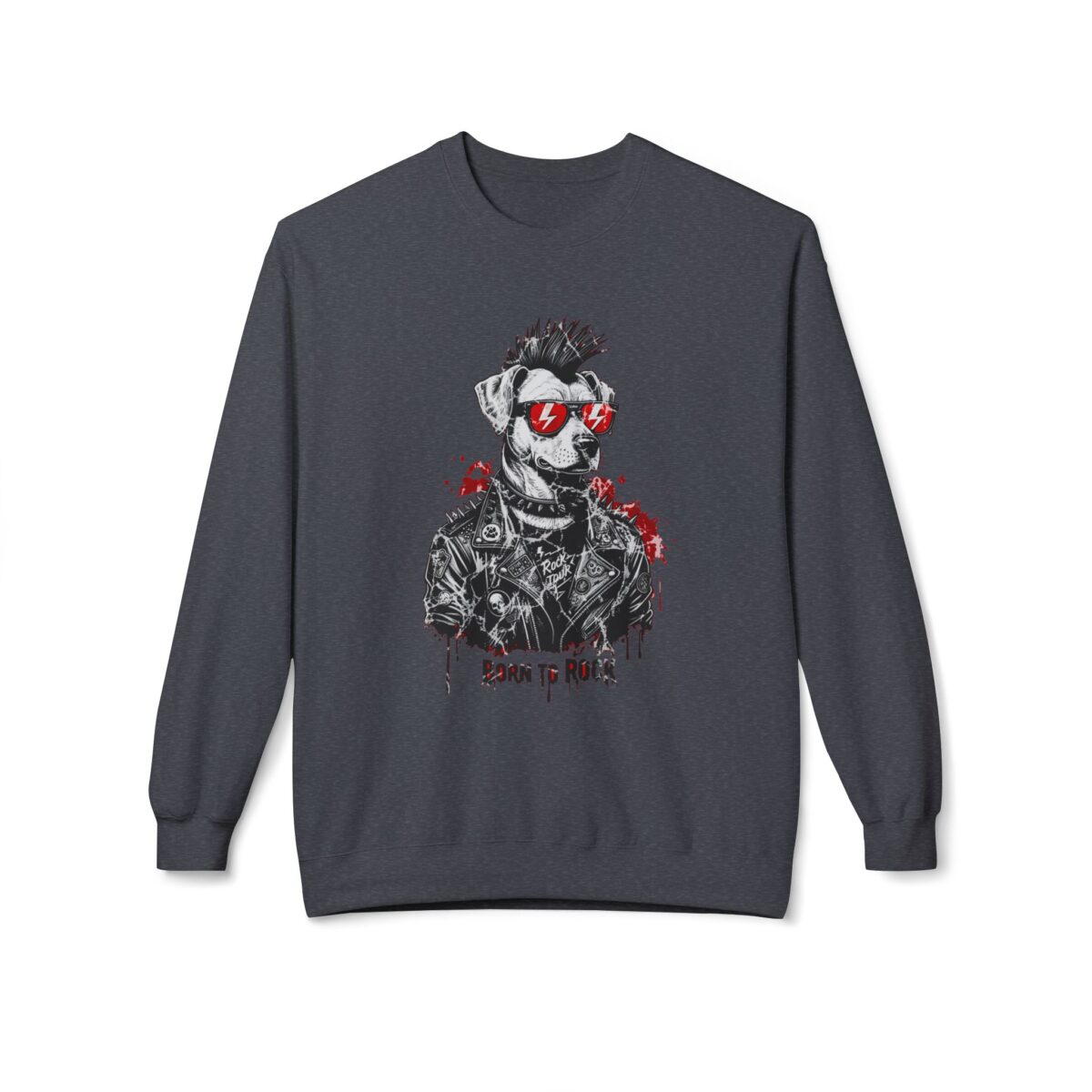Born to rock Unisex Midweight Softstyle Fleece Crewneck Sweatshirt - Image 17