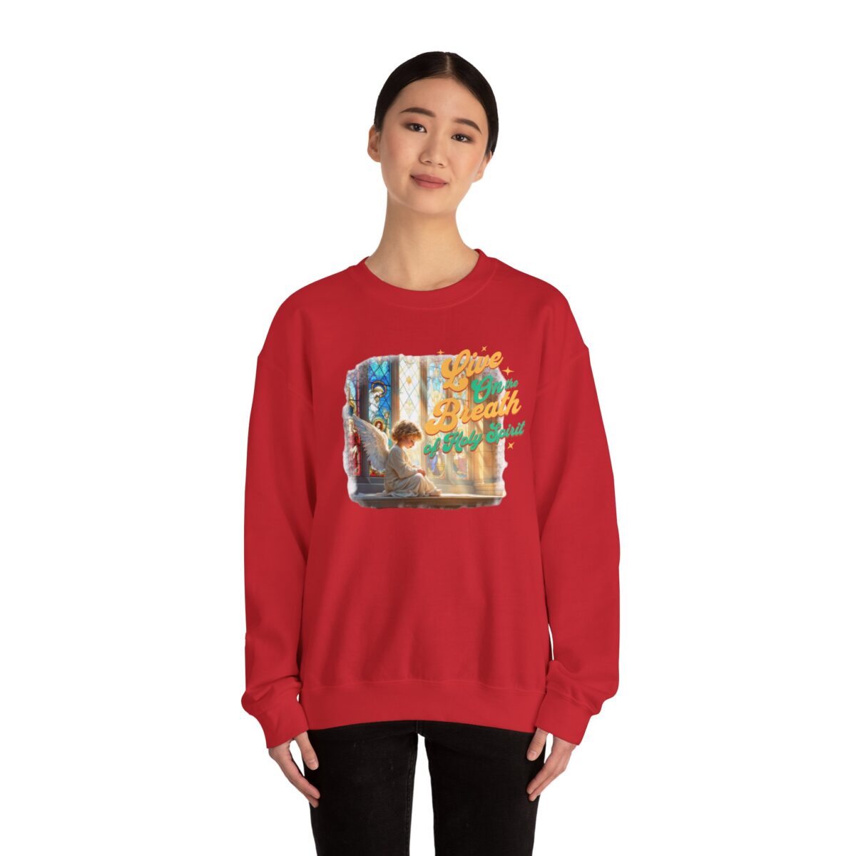 Live on the breath of the Holy Spirit Unisex Heavy Blend™ Crewneck Sweatshirt - Image 40
