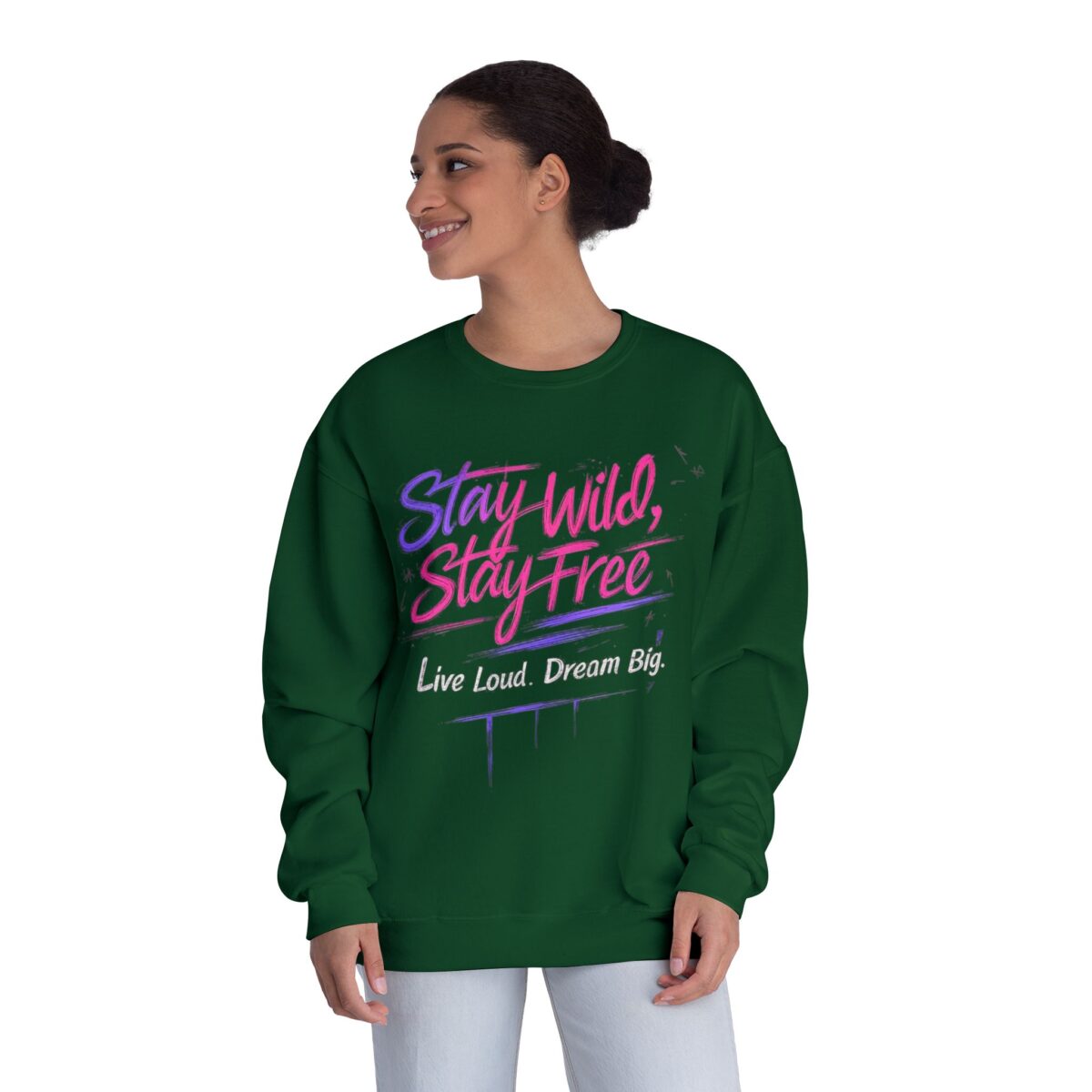 Stay wild Stay free Unisex NuBlend® Crewneck Sweatshirt - Image 12