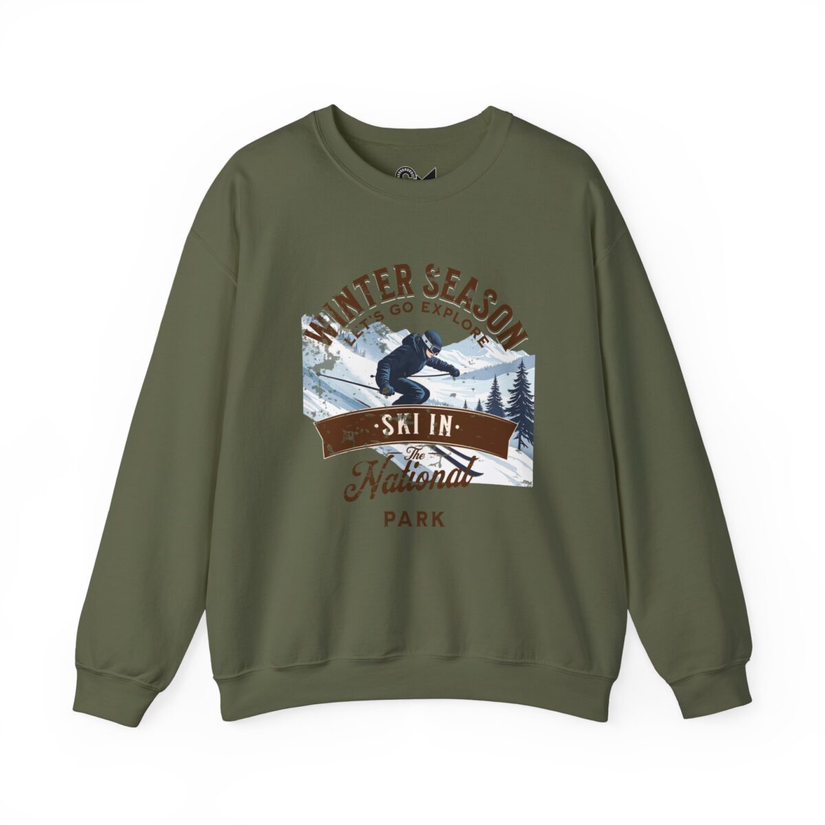 Ski in the national park Unisex Heavy Blend™ Crewneck Sweatshirt - Image 17