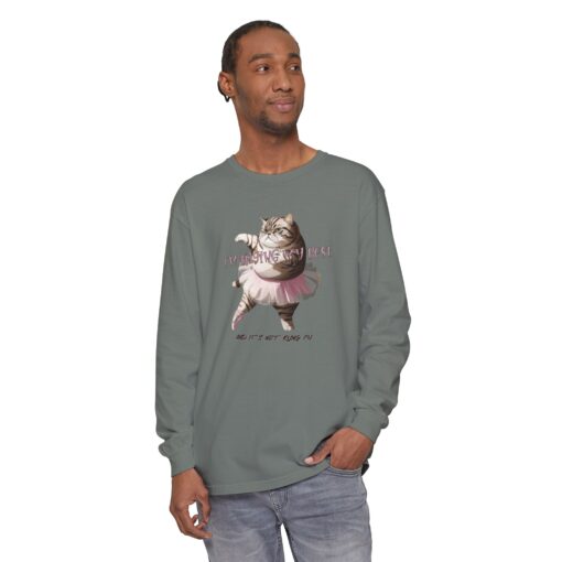 It's not kung fu Unisex Garment-dyed Long Sleeve T-Shirt - Image 7