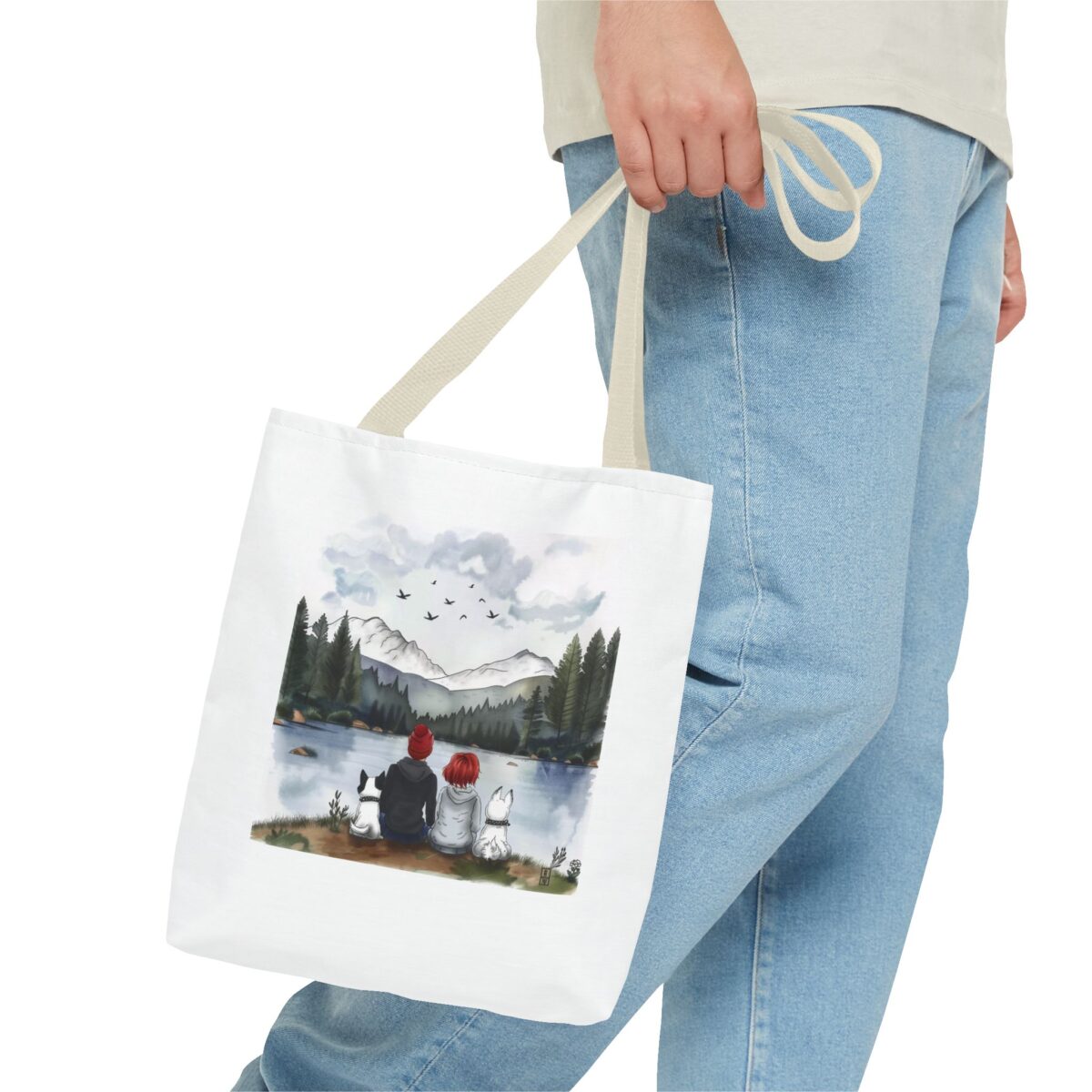 Two dogs, you and me Tote Bag (AOP) - Image 15
