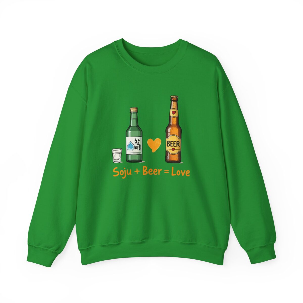 Soju + Beer = Love Unisex Heavy Blend™ Crewneck Sweatshirt - Image 33