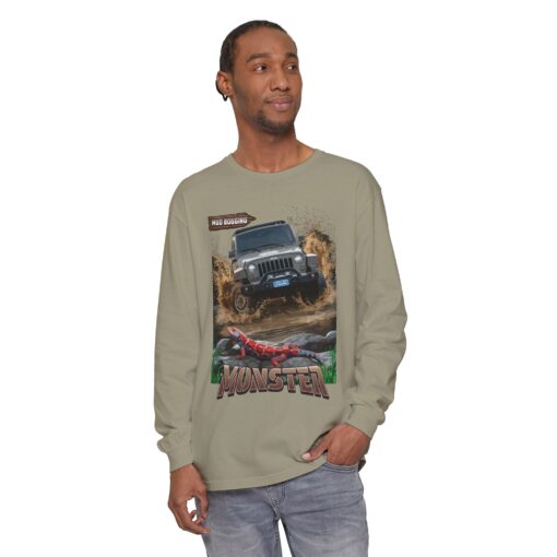 Monster car Unisex Garment-dyed Long Sleeve T-Shirt - Image 11