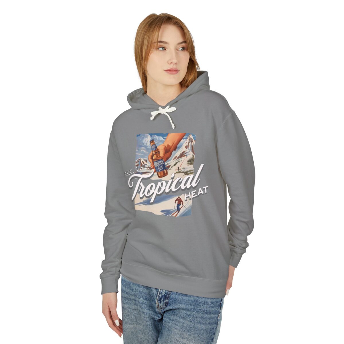 Feel the tropical heat Unisex Lightweight Hooded Sweatshirt - Image 7