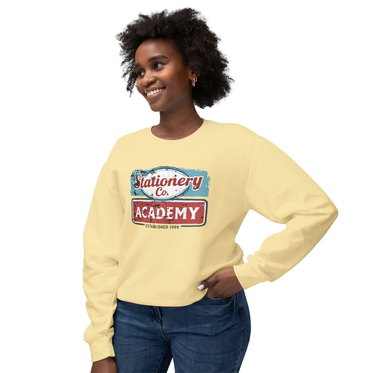 Vintage Sign Unisex Lightweight Crewneck Sweatshirt - Image 15