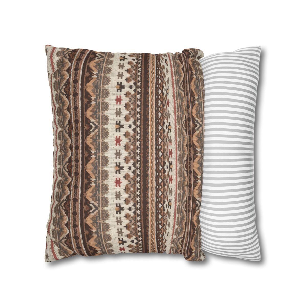Warm Nordic Knit  Faux Suede Square Pillowcase - Image 10