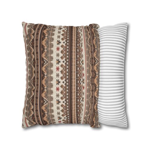 Warm Nordic Knit  Faux Suede Square Pillowcase - Image 10
