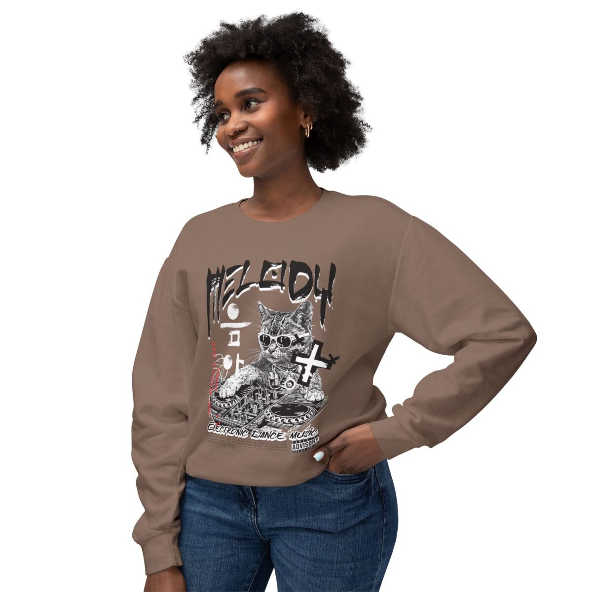 Melody Unisex Lightweight Crewneck Sweatshirt - Image 11