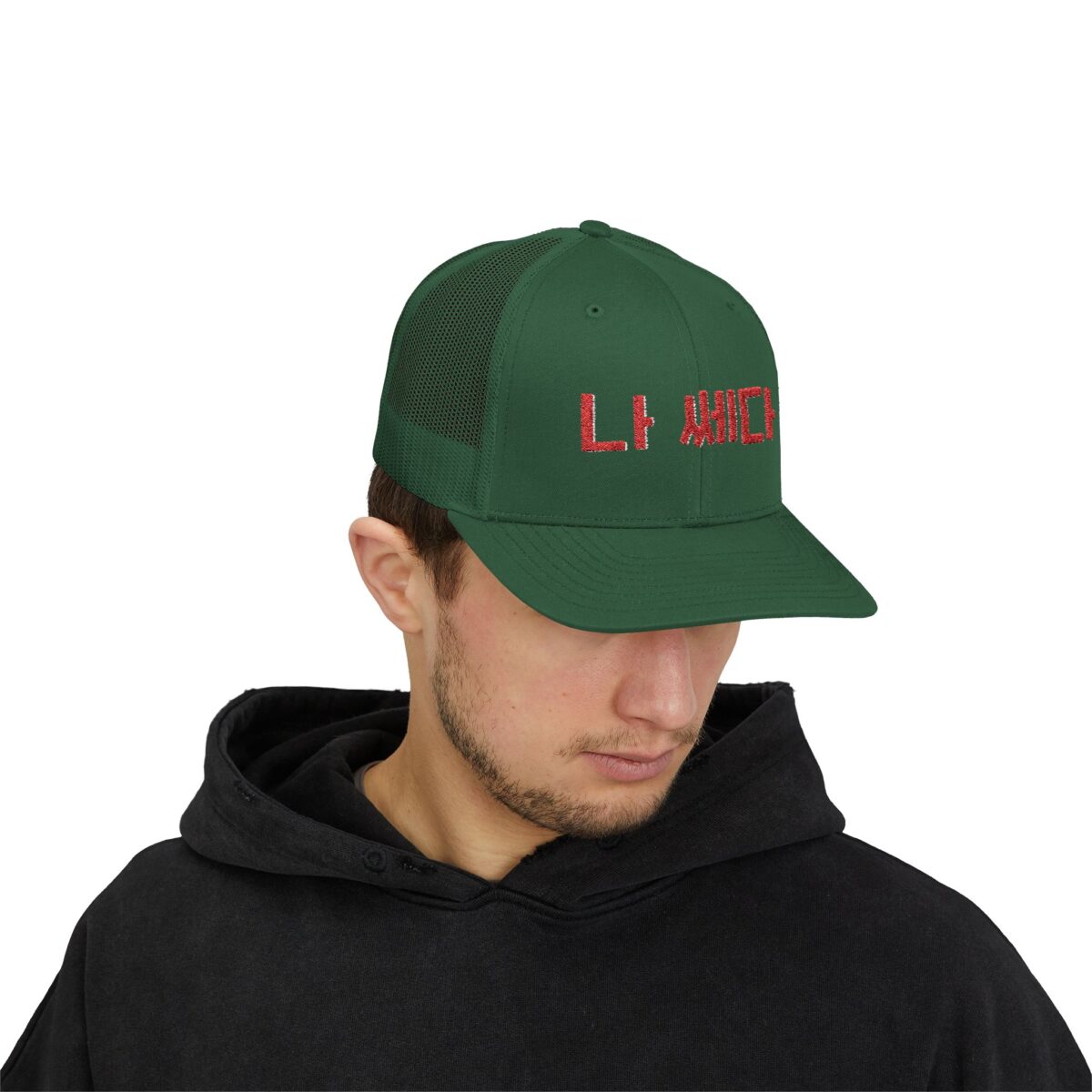 I'm a badass Vibrant Korean Script Snapback Trucker Cap – Trendy Hat for Casual Outings - Image 27