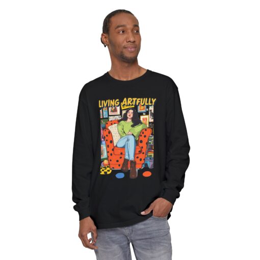 Living Artfully Unisex Garment-dyed Long Sleeve T-Shirt - Image 19