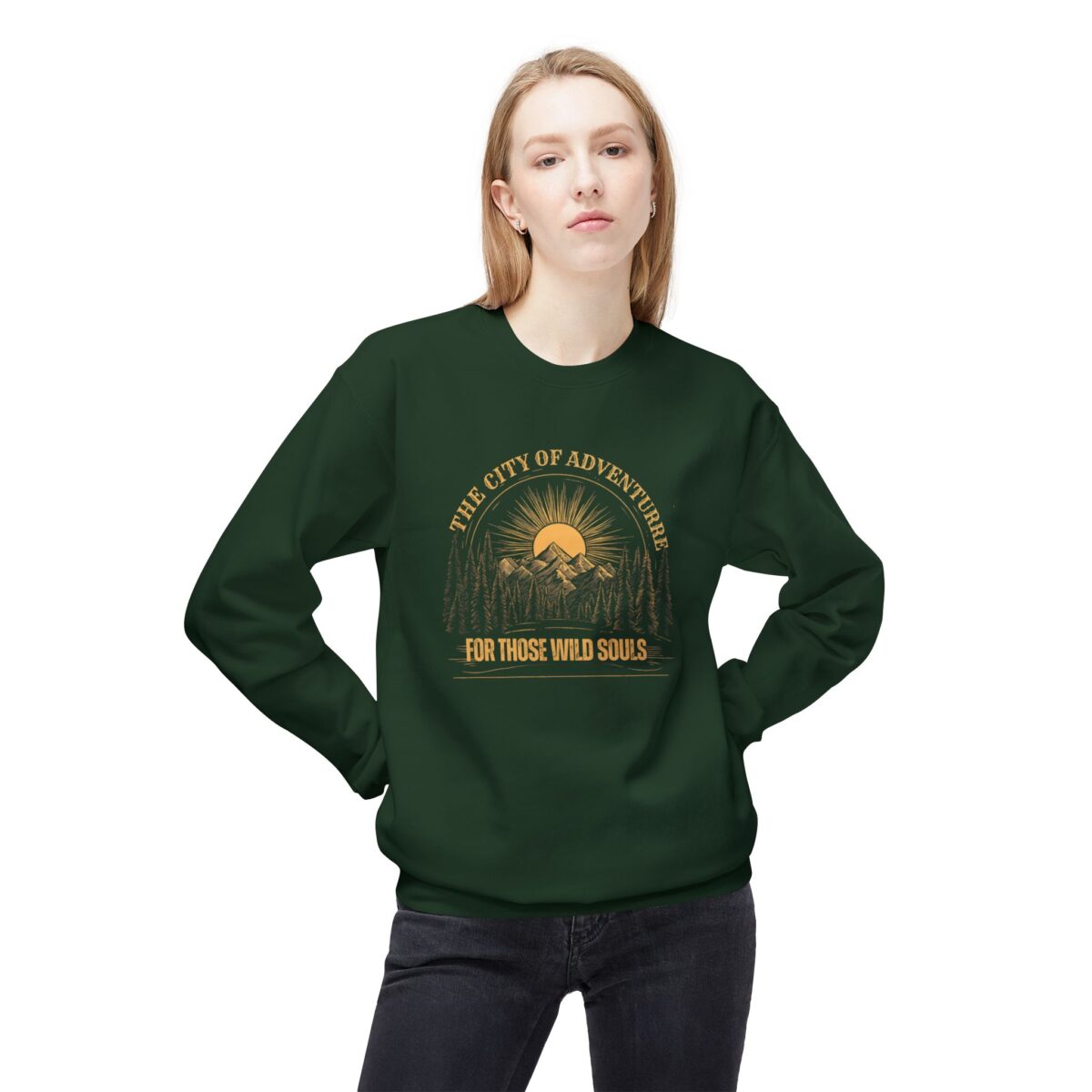 The city of adventure Unisex Midweight Softstyle Fleece Crewneck Sweatshirt - Image 11