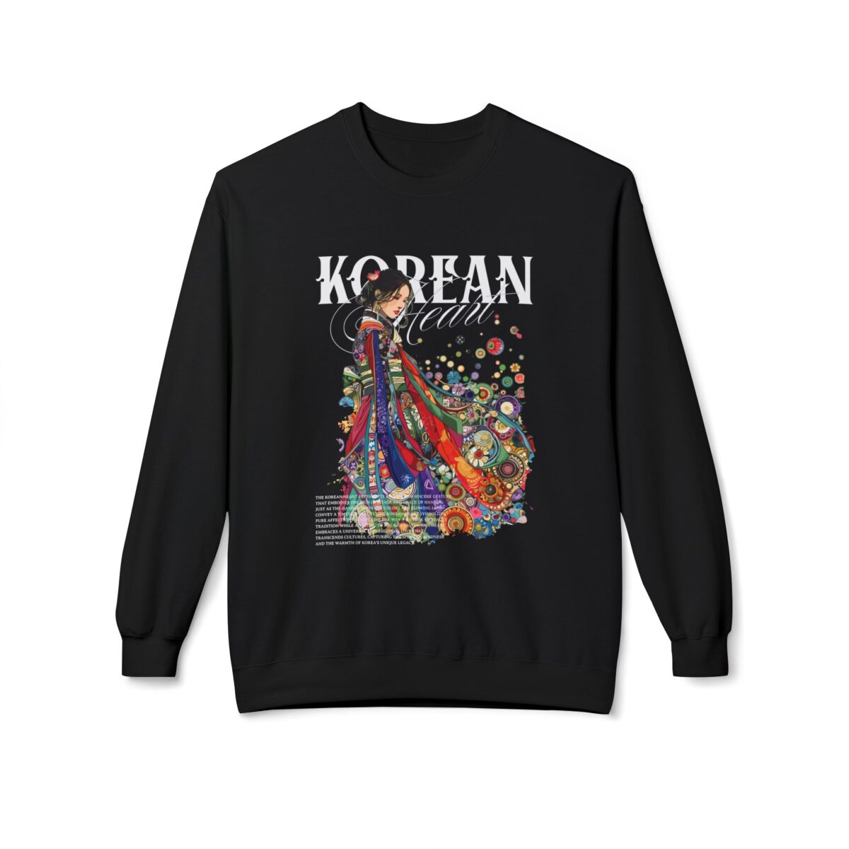 Korean heart Unisex Midweight Softstyle Fleece Crewneck Sweatshirt - Image 5