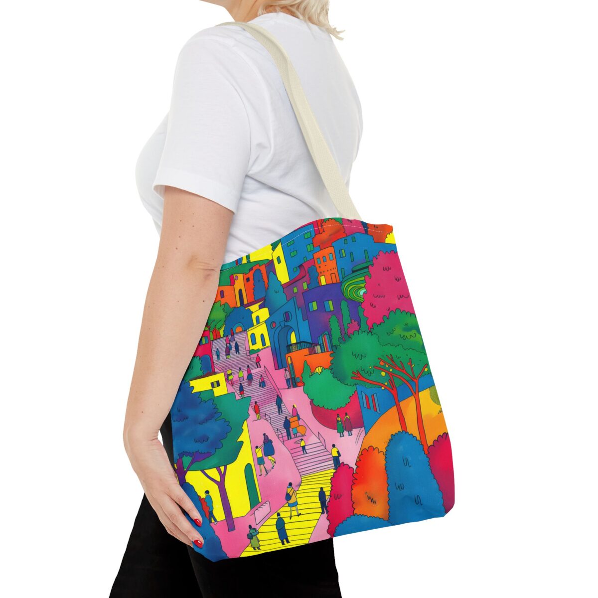 The hillside village in Korea Tote Bag (AOP) - Image 44
