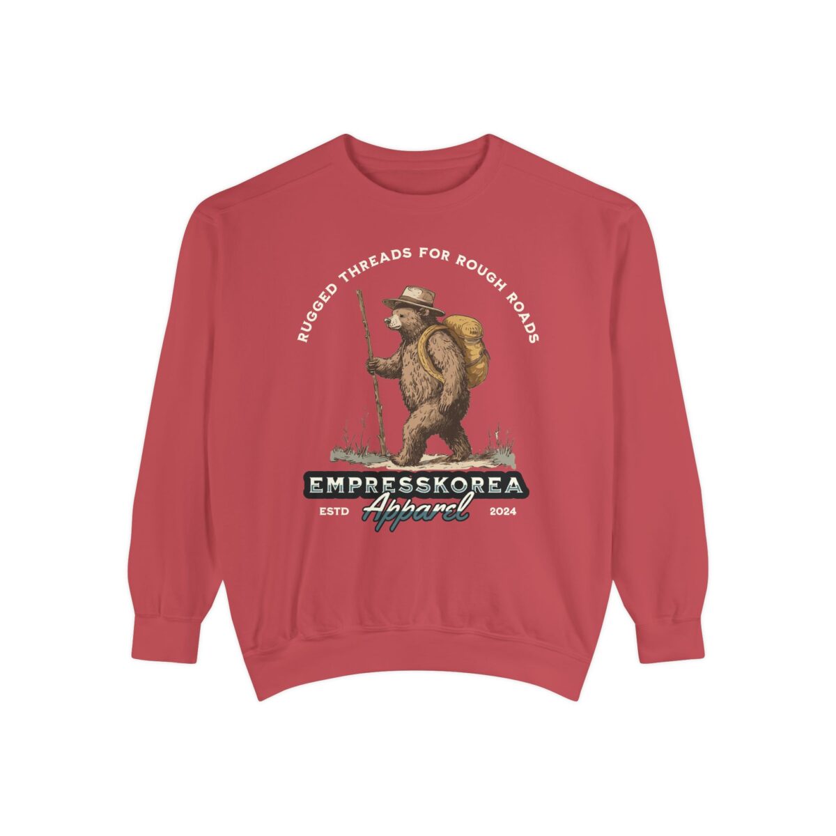 Rugged threads for ruff roads Unisex Garment-Dyed Sweatshirt - Image 49