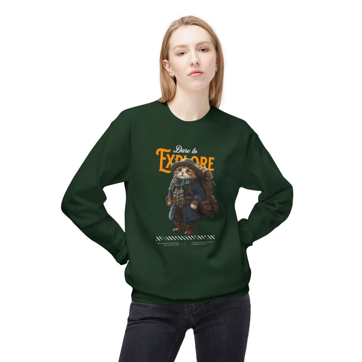 Dare to explore Unisex Midweight Softstyle Fleece Crewneck Sweatshirt - Image 15