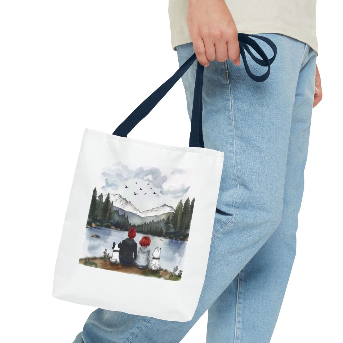 Two dogs, you and me Tote Bag (AOP) - Image 19