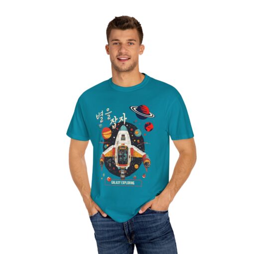 Galaxy Exploring Unisex Garment-Dyed T-Shirt - Space Adventure Vibe - Image 8