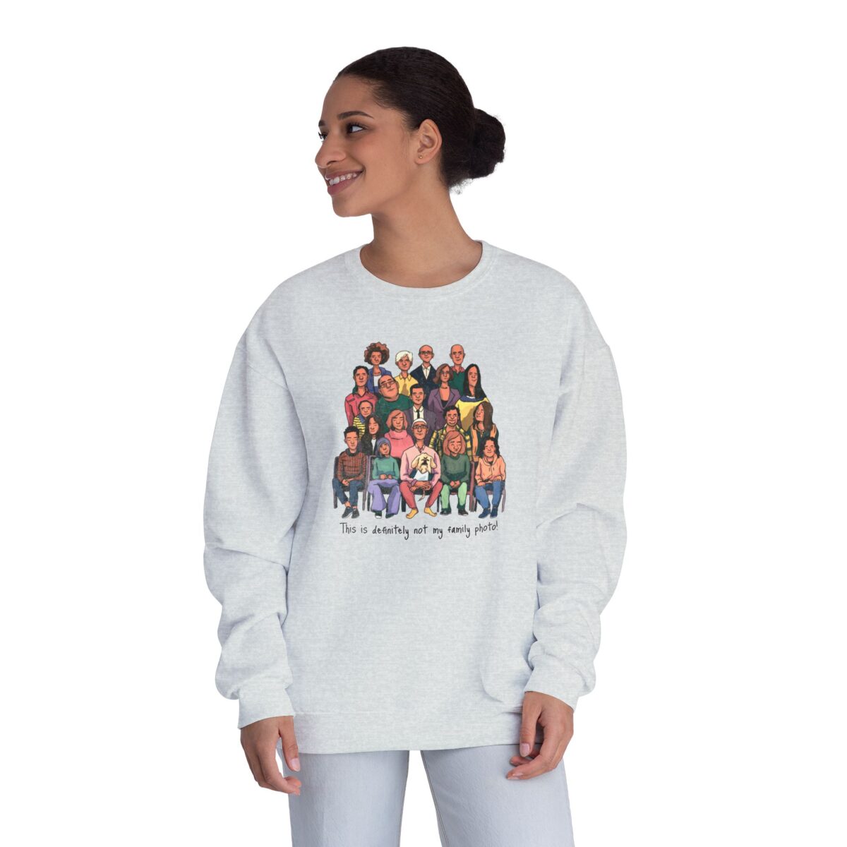 Definitely not my family photo Unisex NuBlend® Crewneck Sweatshirt - Image 20