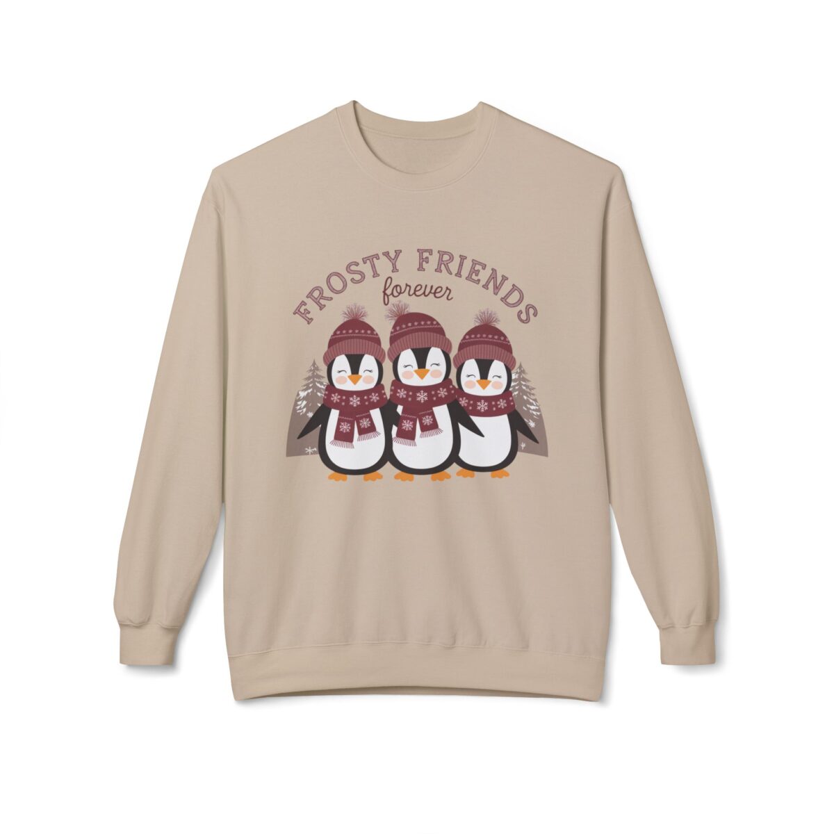 Frosty friends forever  Unisex Midweight Softstyle Fleece Crewneck Sweatshirt - Image 9