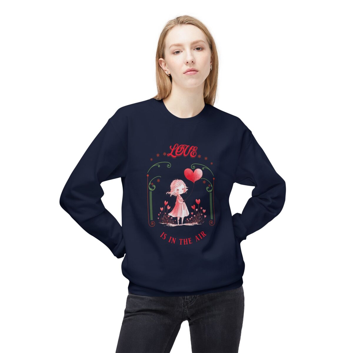Love is in the air Unisex Midweight Softstyle Fleece Crewneck Sweatshirt - Image 11