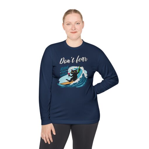 Don't fear, ride the wave Unisex Lightweight Long Sleeve Tee - Image 24
