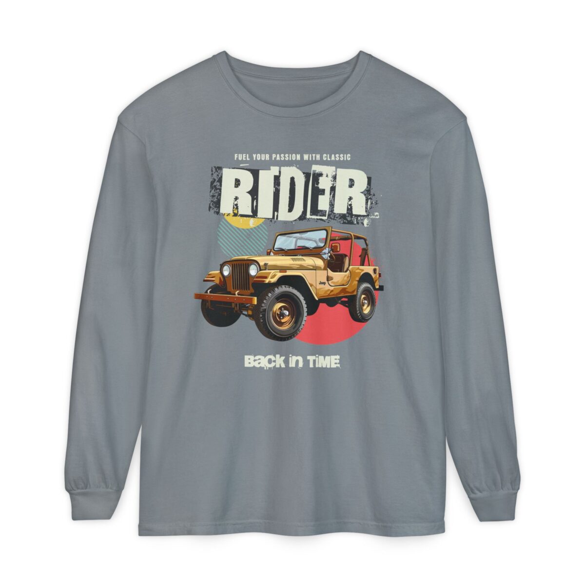 Rider Back in Time Unisex Garment-dyed Long Sleeve T-Shirt - Image 21
