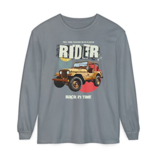 Rider Back in Time Unisex Garment-dyed Long Sleeve T-Shirt - Image 21