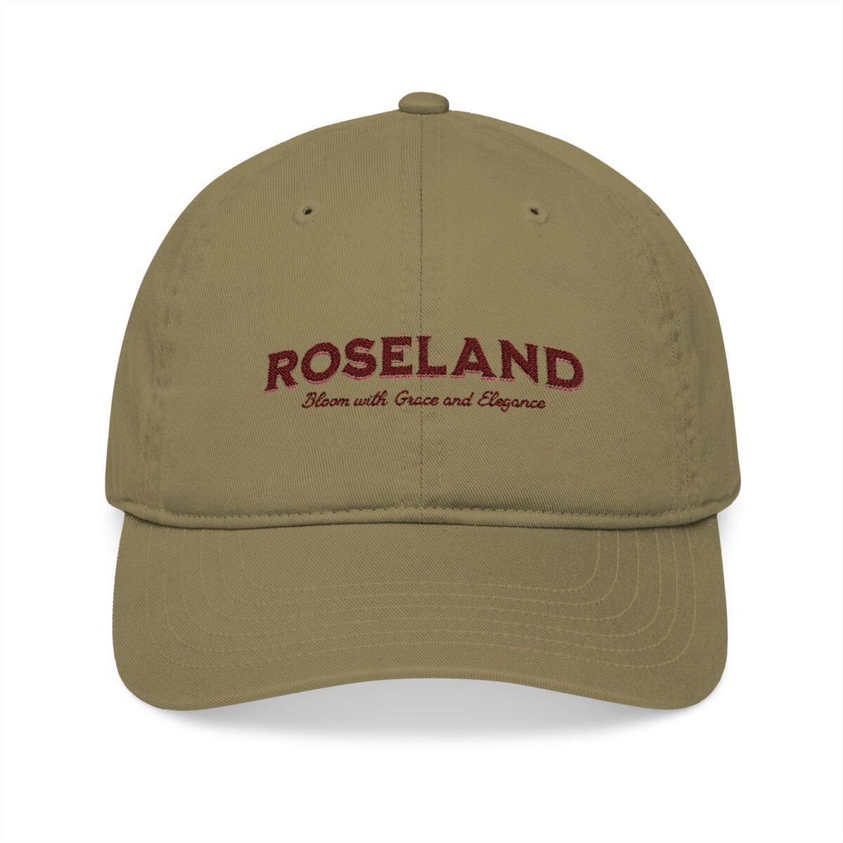 Embroidered Organic Baseball Cap - 'Roseland' with Grace and Elegance - Image 3