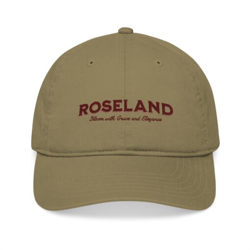 Embroidered Organic Baseball Cap - 'Roseland' with Grace and Elegance - Image 3