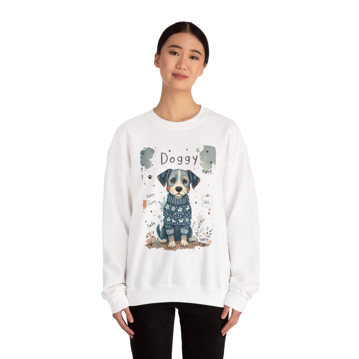 Doggy fun, safe Unisex Heavy Blend™ Crewneck Sweatshirt - Image 4