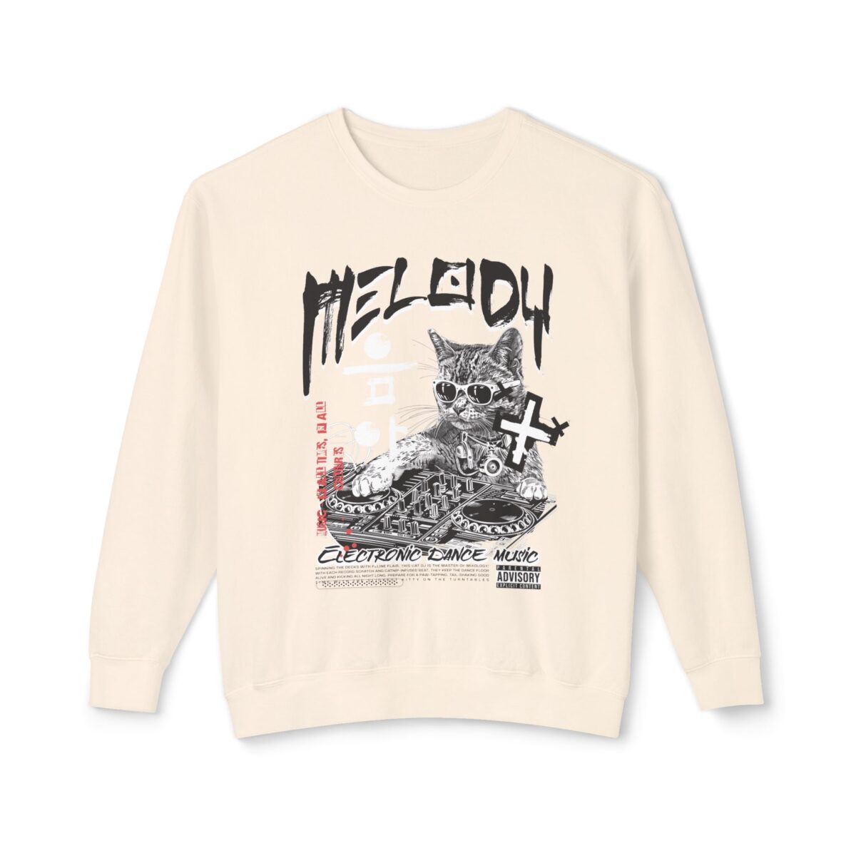 Melody Unisex Lightweight Crewneck Sweatshirt - Image 5