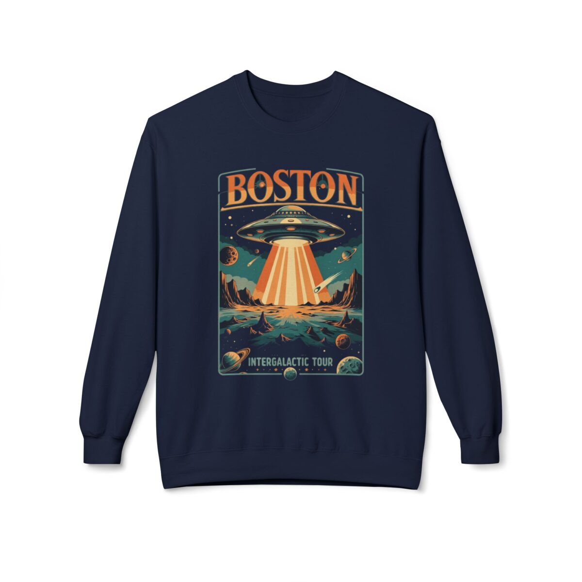 Boston Unisex Midweight Softstyle Fleece Crewneck Sweatshirt - Image 17