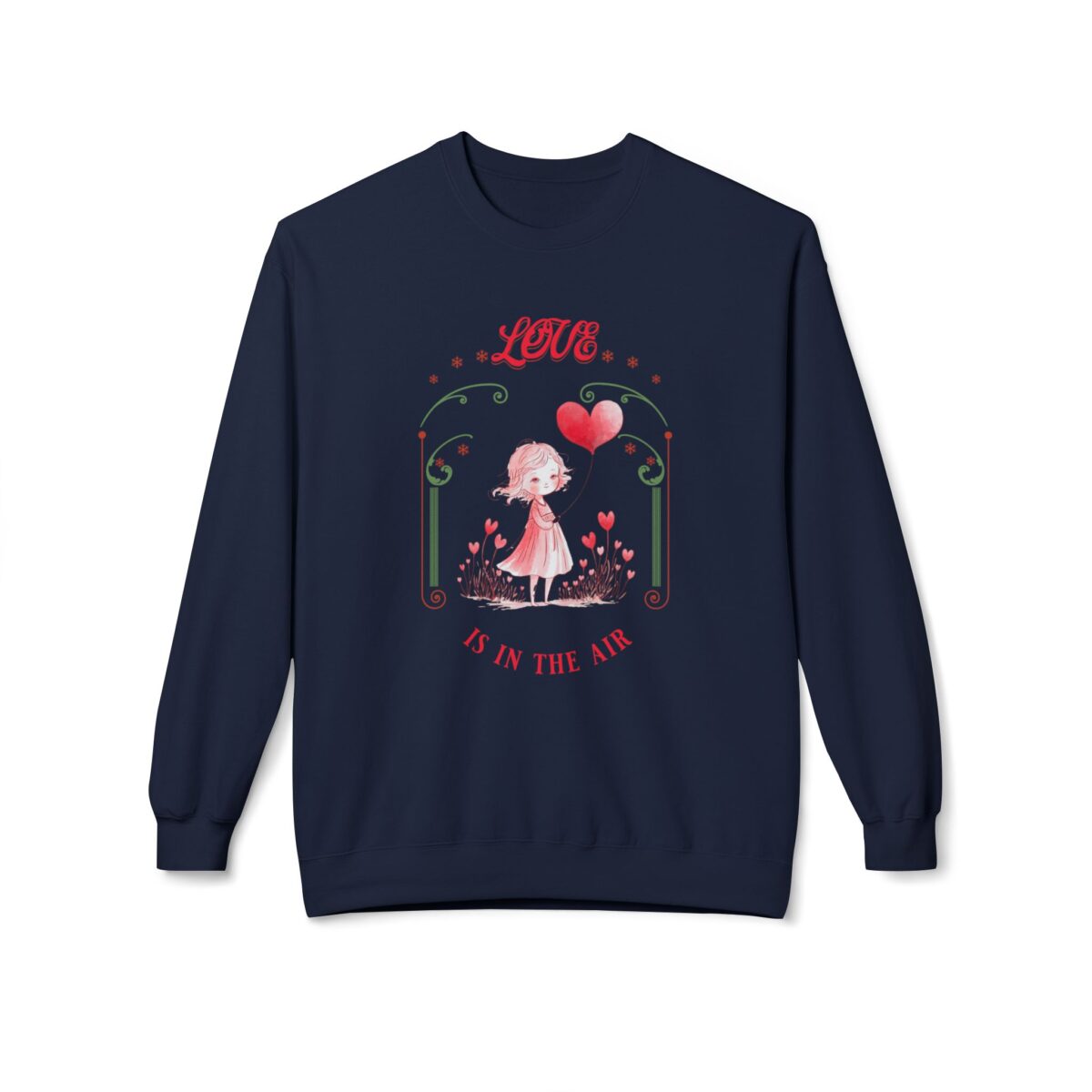 Love is in the air Unisex Midweight Softstyle Fleece Crewneck Sweatshirt - Image 9