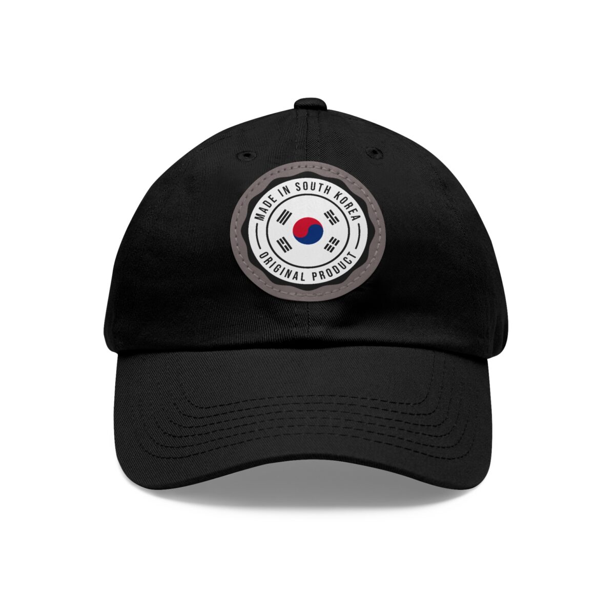 Made in South Korea Hat with Leather Patch (Round) - Image 13