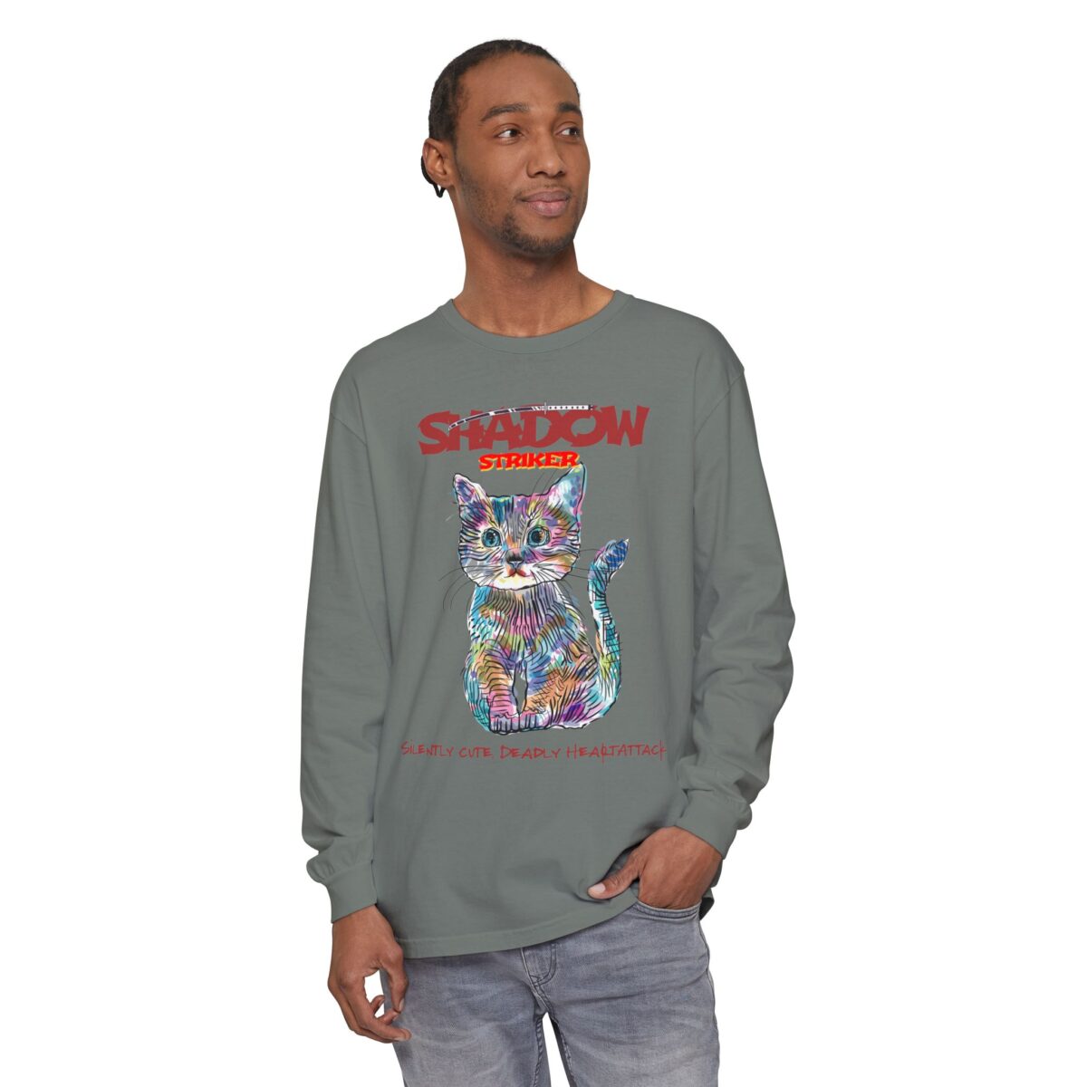Shadow Striker Unisex Garment-dyed Long Sleeve T-Shirt - Image 31