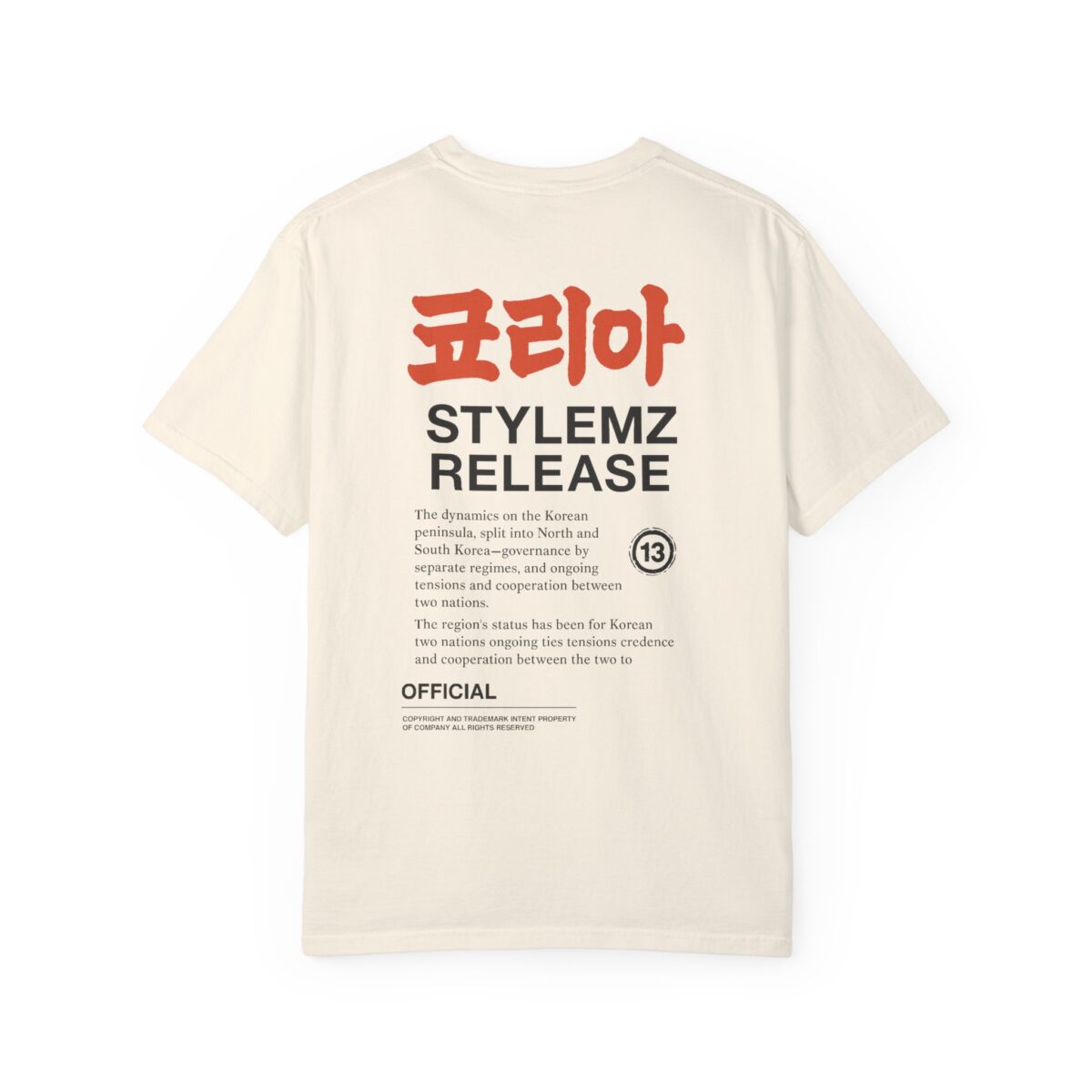 Unisex Garment-Dyed T-shirt - Korean Style Release Tee - Image 2