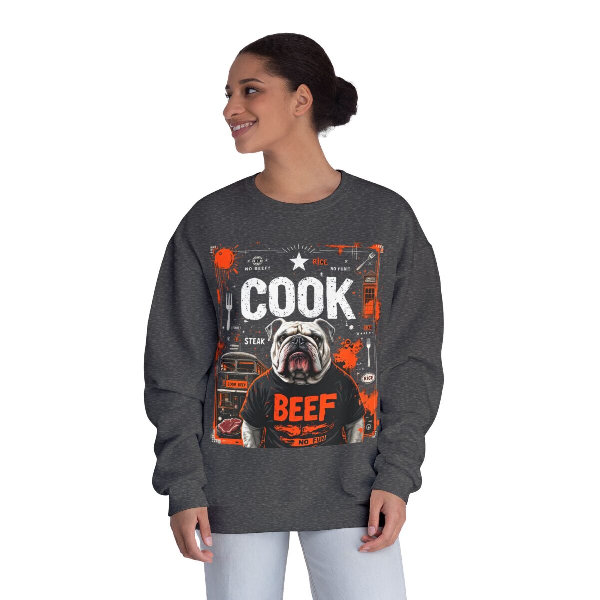 Cook beef Unisex NuBlend® Crewneck Sweatshirt - Image 4