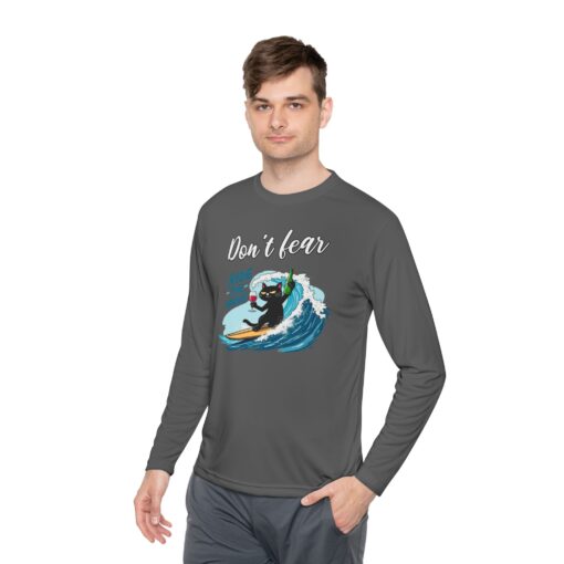 Don't fear, ride the wave Unisex Lightweight Long Sleeve Tee - Image 7