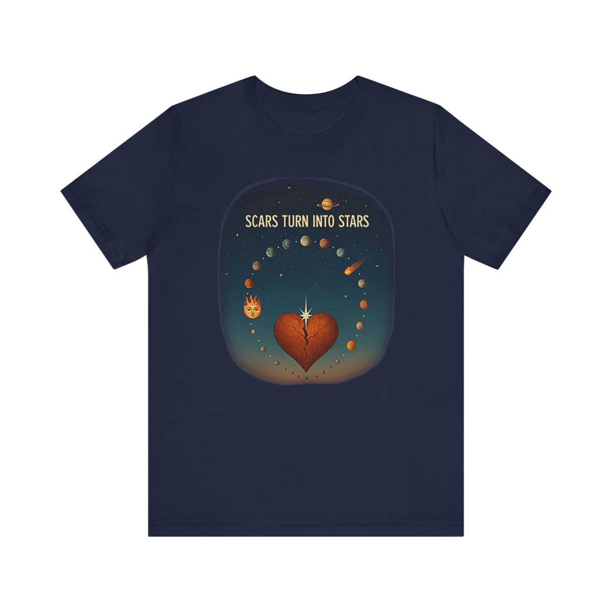 Scars Turn Into Stars Unisex Jersey Tee - Inspirational Meditation Shirt - Image 17