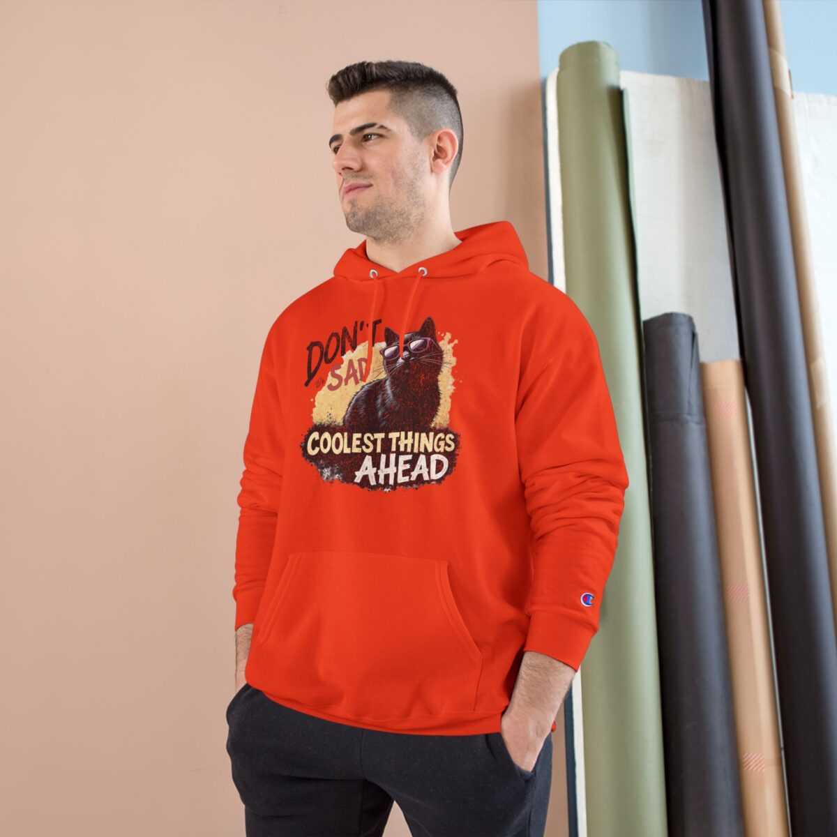 Don't be sad Champion Hoodie - Image 11