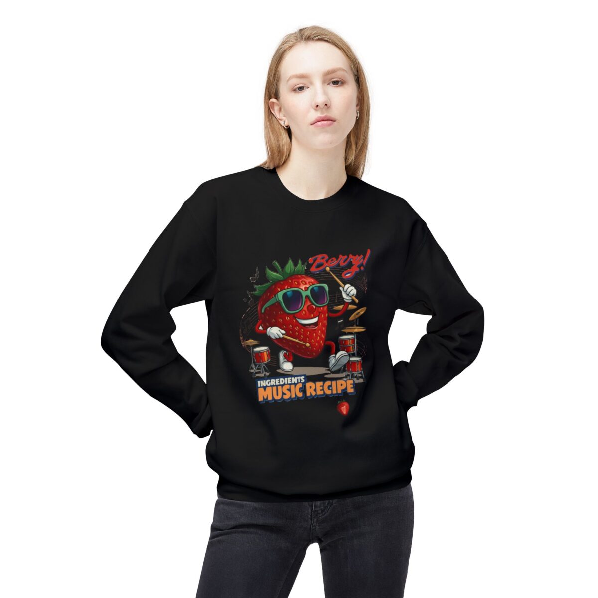 Berry Unisex Midweight Softstyle Fleece Crewneck Sweatshirt - Image 3