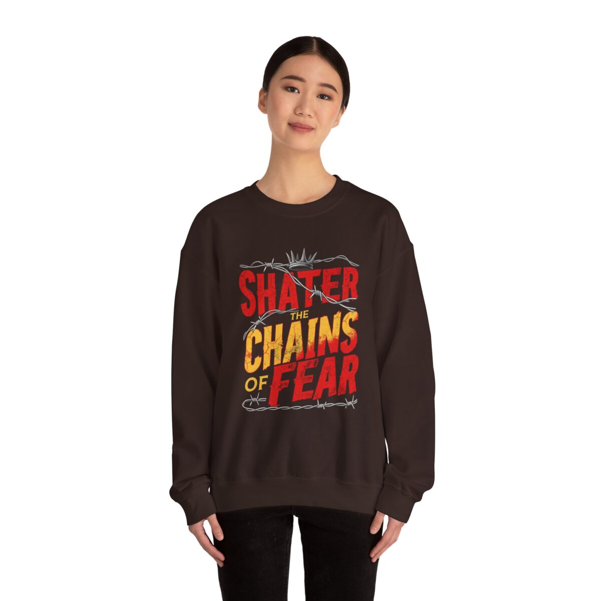 Shater chains of fear Unisex Heavy Blend™ Crewneck Sweatshirt - Image 8