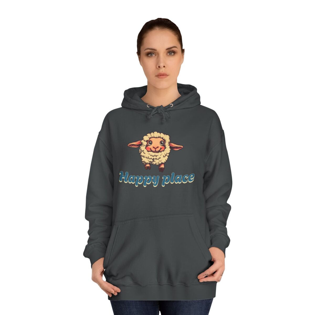 Happy place Unisex College Hoodie - Image 20
