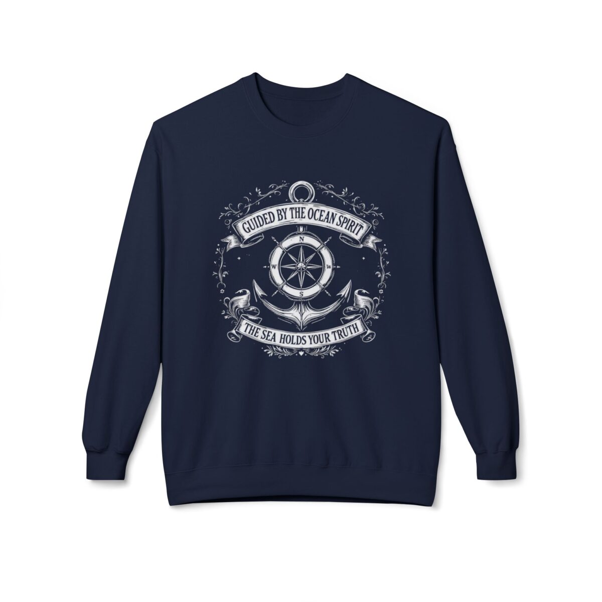 GUIDED BY THE OCEAN SPIRIT Unisex Midweight Softstyle Fleece Crewneck Sweatshirt