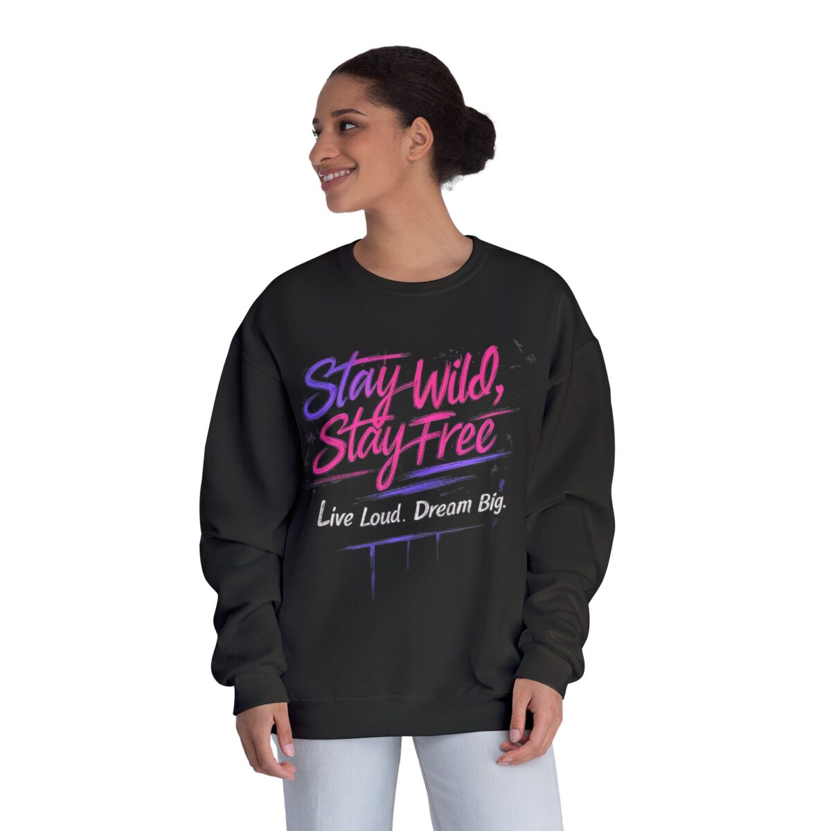 Stay wild Stay free Unisex NuBlend® Crewneck Sweatshirt - Image 8